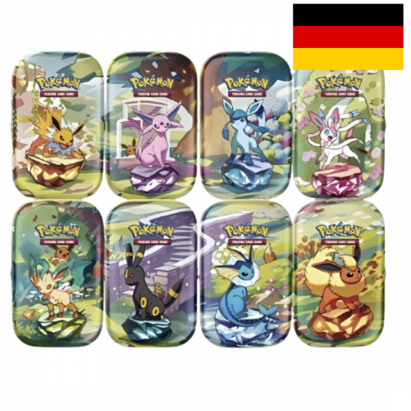 Pokémon Prismatische Entwicklungen Mini-Tins (DE) (Zufällige Auswahl)