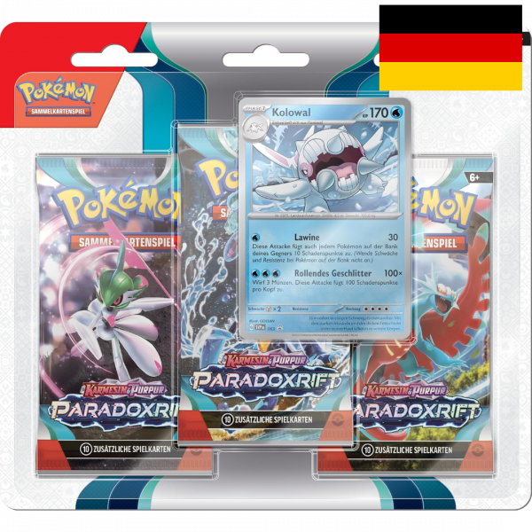 Pokémon Paradoxrift 3-Pack Blister (DE) Kolowal