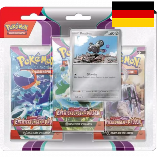 Pokémon Entwicklungen in Paldea 3-Pack Blister (DE) Knattox