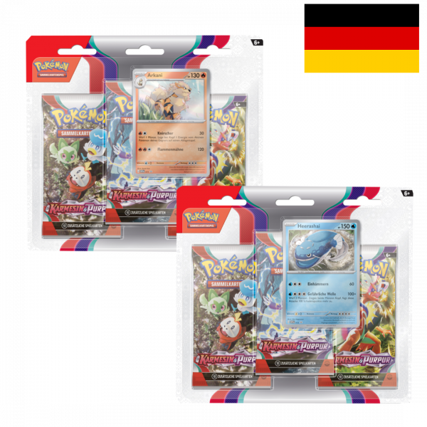 Pokémon Karmesin & Purpur 3-Pack Blister (DE)