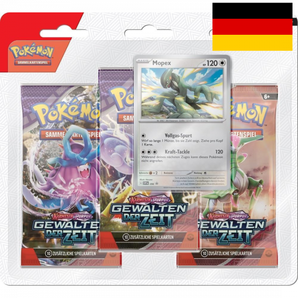 Pokémon Gewalten der Zeit 3-Pack Blister (DE) Mopex