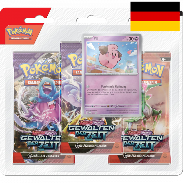 Pokémon Gewalten der Zeit 3-Pack Blister (DE) Pii