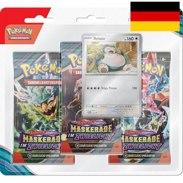 Pokémon Maskerade im Zwielicht 3-Pack Blister (DE) Relaxo