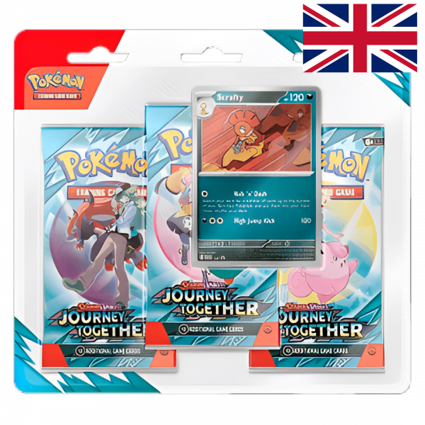 Pokémon Journey Together 3-Pack Blister (ENG) Scrafty