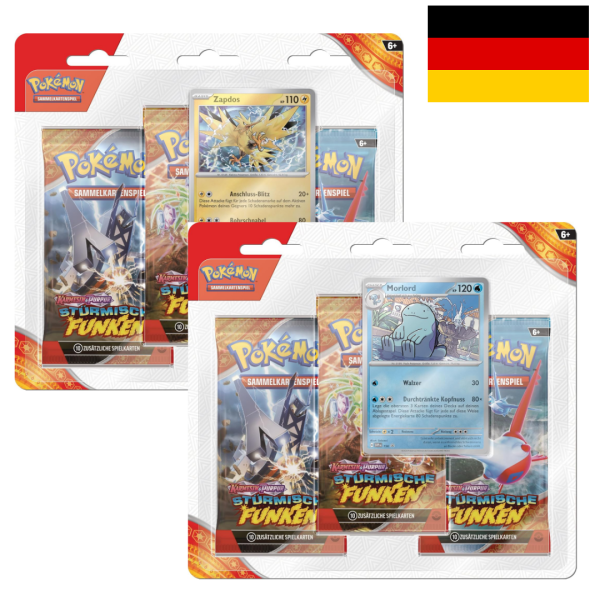 Pokémon Stürmische Funken 3-Pack Blister (DE)