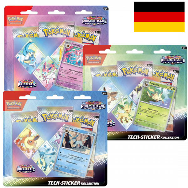 Pokémon Prismatische Entwicklungen Tech-Sticker Kollektion (DE) - Bundle