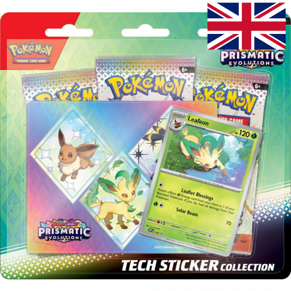 Pokémon Prismatic Evolutions Tech Sticker Collection (ENG) Leafeon