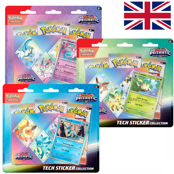 Pokémon Prismatic Evolutions Tech Sticker Collection (ENG) - Bundle